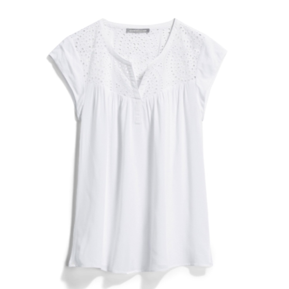 Pale Sky Kiara Eyelet Detail Top